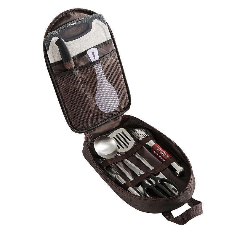 Portable outdoor cutlery set