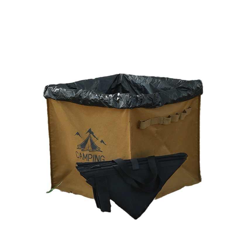 Outdoor folding trash can